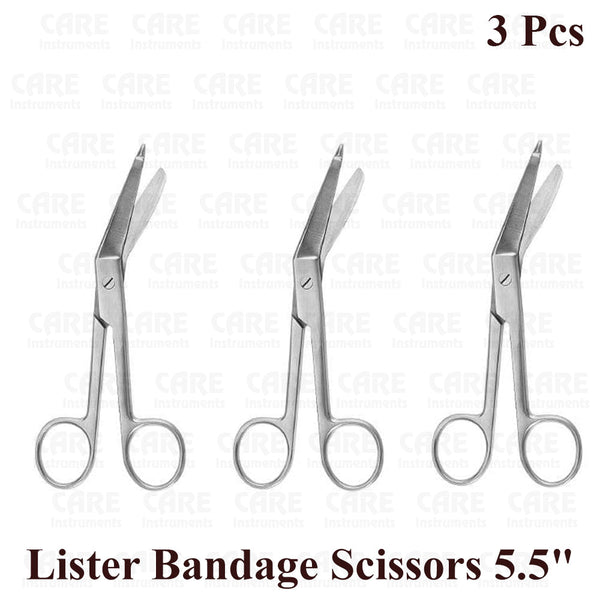 3 Lister Bandage Scissors 5.5