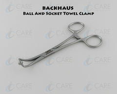 Backhaus (Ball & Socket) Towel Clamp Forceps, 13.5 cm, Care Instruments