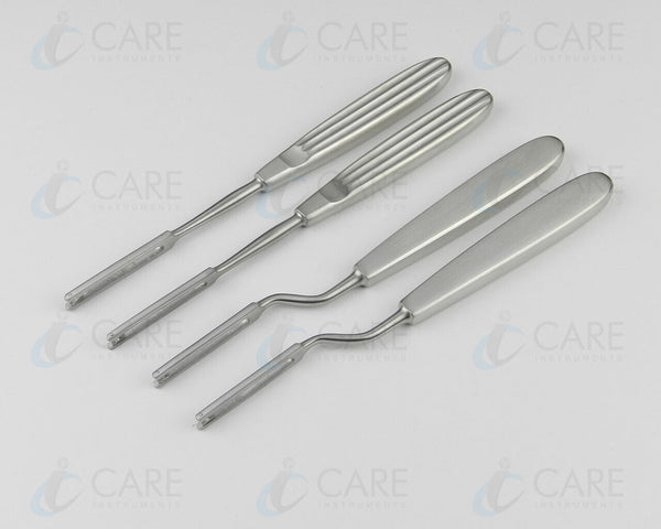 4 PCS Ballenger Swivel Knife 3mm & 4mm Straight & Bayonet, ENT Care Instruments