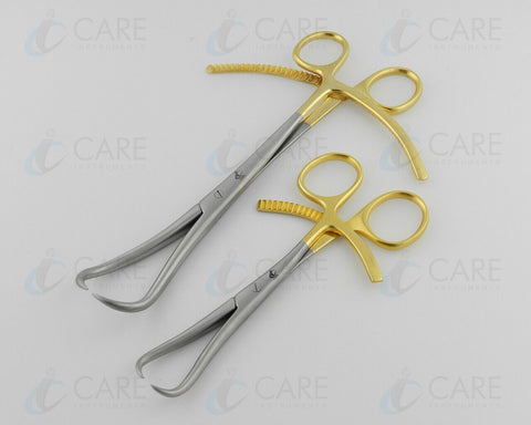 2 Bone Reduction Forceps 7" + 8" Gold Plated, Orthopedic, Care Instruments