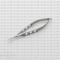 Capsule Scissors 11 cm, 45 Ã‚Â° Angled, 10 mm Fine w/Sharp tips, Care Instruments