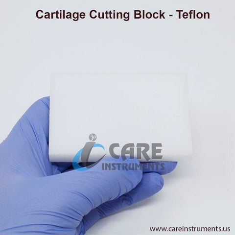 Teflon Cartilage Cutting Block 85 mm x 55 mm x 10 mm ENT Surgical Nasal Board