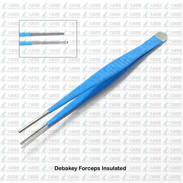 Debakey Tissue Forceps with teeth, Insulated 24 cm / 9 1/2