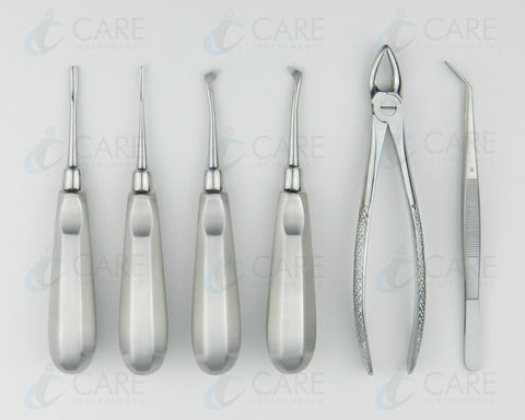 Dental Extraction Minor Set of 14 Pieces, Root Elevators Care Dental Instruments