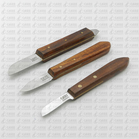 Set of 3 Dental Lab Plaster Knife, #6R + #7R + #12R, Dental Plaster Knife