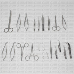 OR Grade - Eye Minor Surgery Surgical Ophthalmic Micro Instruments Set of 20 Pcs