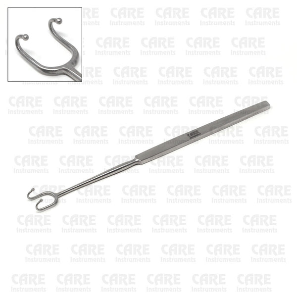 Fomon Alae Hook Retractor 16 cm, 2 Blunt Ball Double Prongs Care Instruments