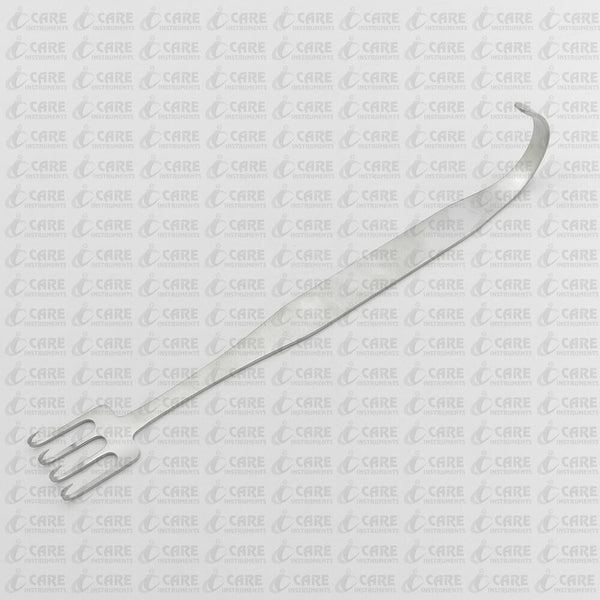 Freeman Facelift Retractor, 39 mm x 18 cm, 4 Inline Prongs Care Instruments