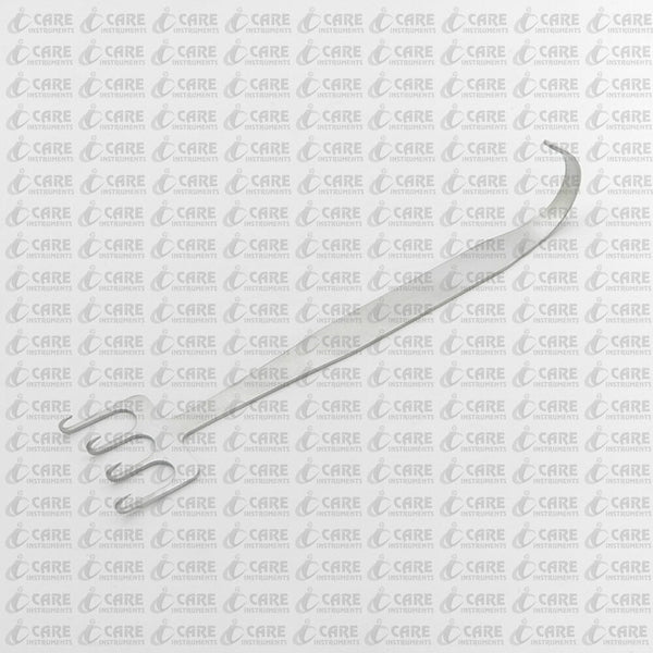 Freeman Facelift Retractor, 39 mm x 18 cm, 4 Offset Prongs Care Instruments