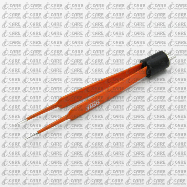 Jewelers #5 Bipolar Forceps, 12.5 cm x 0.5 mm Tip, Orange, Care Instruments