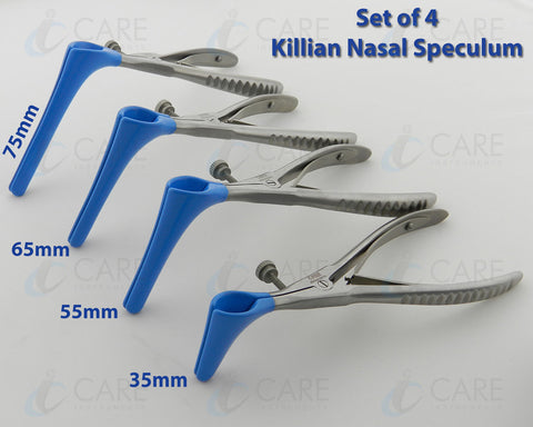 Killian Insulated Nasal Speculum 35 mm, 55 mm, 65 mm, 75 mm Care Instruments