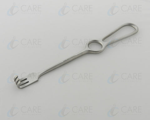 Kocher Retractor, 3 Blunt Prongs 22 cm, 15 x 29 mm Koerte Hook Care Instruments