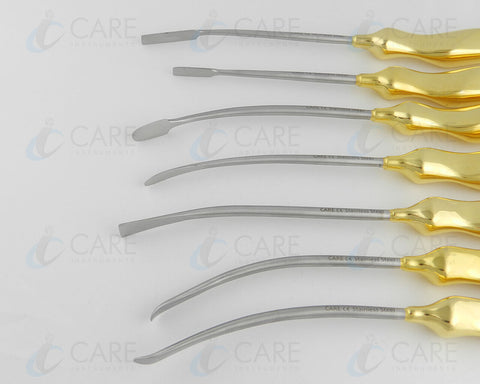 Set of 7 Pcs Endoscopic Forehead Face Lift Browlift Dissectors & Elevator