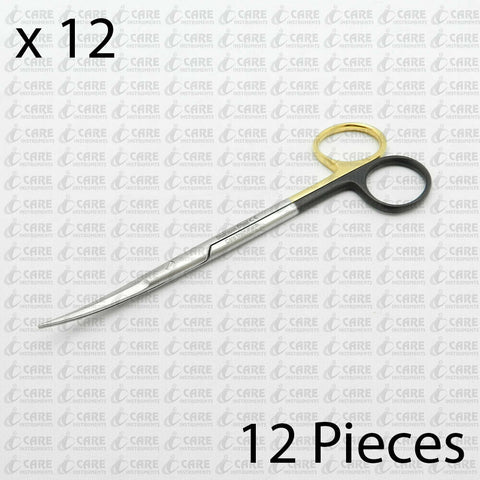 12 Pcs Supercut Plus TC Peck-Joseph Scissors, 14.5 cm Curved, Care Instruments