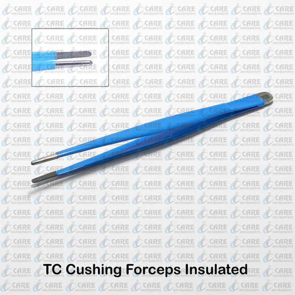 TC Cushing Forceps Serrated Platform Insulated 23 cm/9