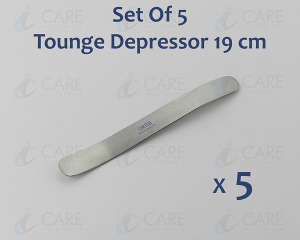 Tongue Depressor Lip Retractor Set of 5, 19 cm Care Dental Surgical Instruments