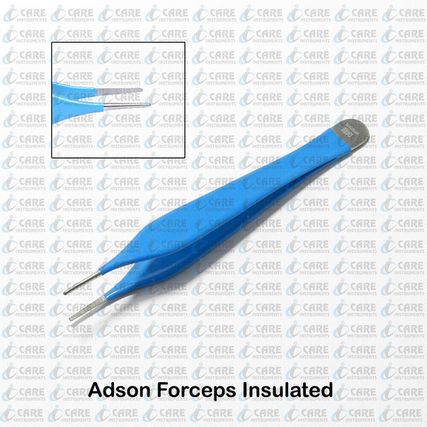 Adson Tissue Forceps Serrated Insulated 12.5 cm/ 4 3/4